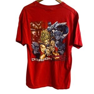 Vintage Dragon Ball Z 2000 Shirt Large Goku Cell Vegeta Super Saiyan Red